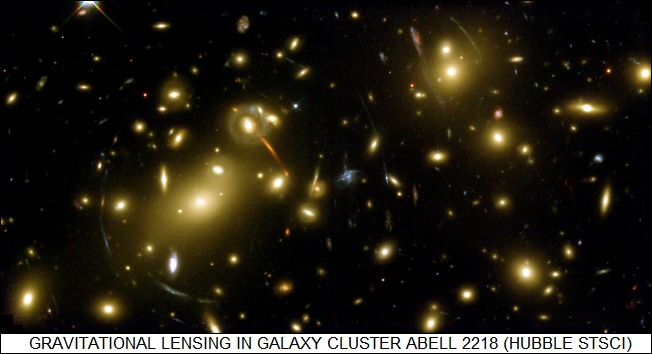 gravitational lensing of Abell 2218