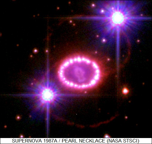 Supernova 1987A / pearl necklace