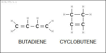 butadiene, cyclobutene