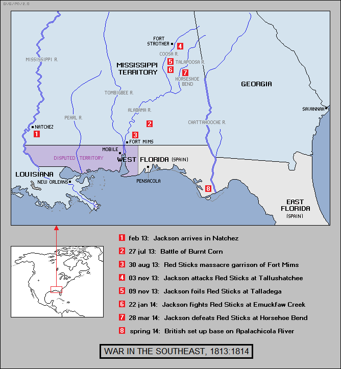the war in the Southeast, 1813:1814