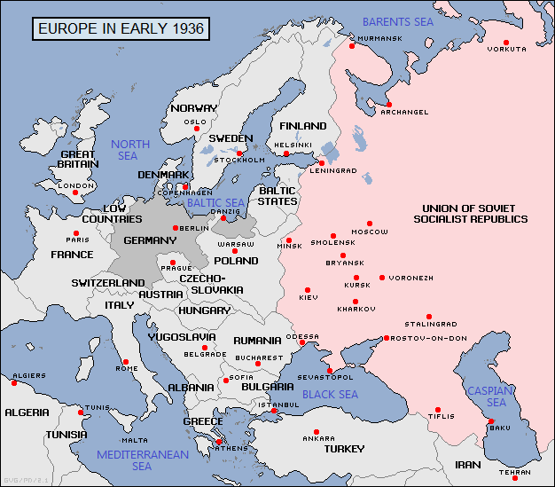 Europe in early 1936