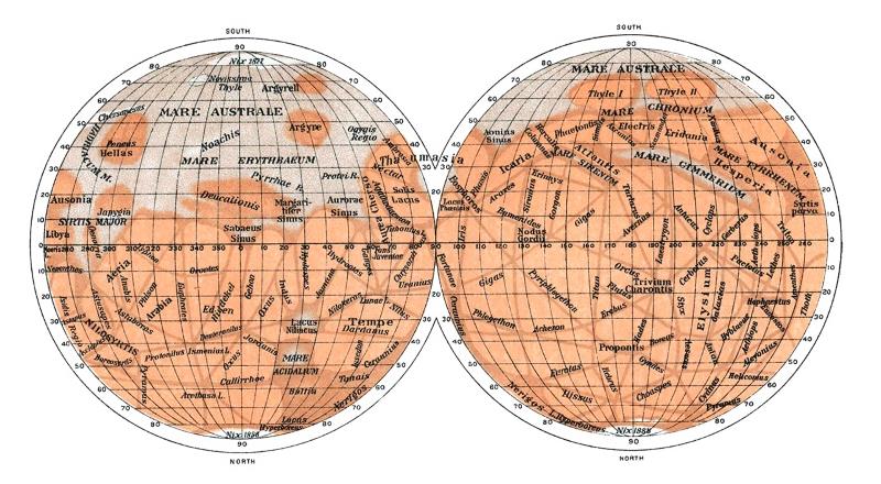 classical map of Mars