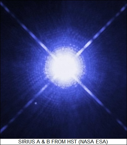 Sirius A & B from Hubble Space Telescope