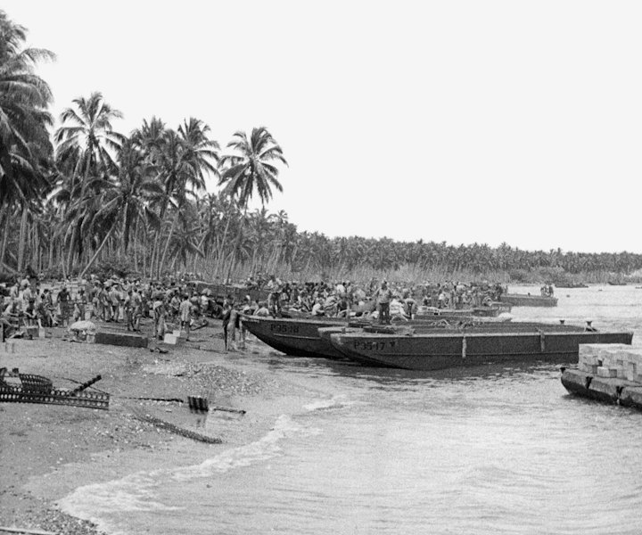 US Army troops arrive on Guadalcanal