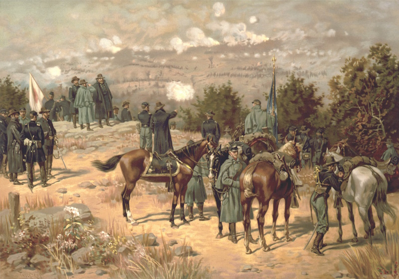 GRANT OBSERVES ASSAULT ON MISSIONARY RIDGE