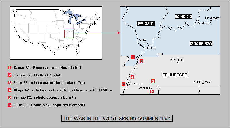 war in the West 1862